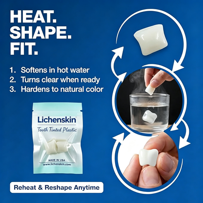 Lichenskin® Tooth Tinted Plastic - Natural Color - Temporary Tooth - Made in USA