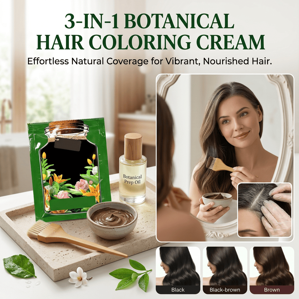 🔥Flash Sale💖 3-In-1 Botanical Hair Coloring Cream