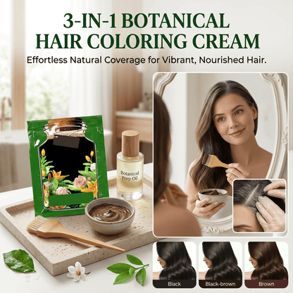 🔥Flash Sale💖 3-In-1 Botanical Hair Coloring Cream