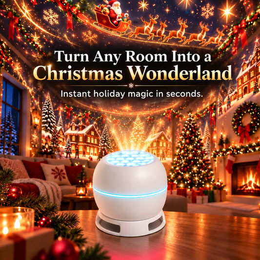 🎄 Christmas Projection Light - USB Powered Festive Room Ceiling Decor 🎅