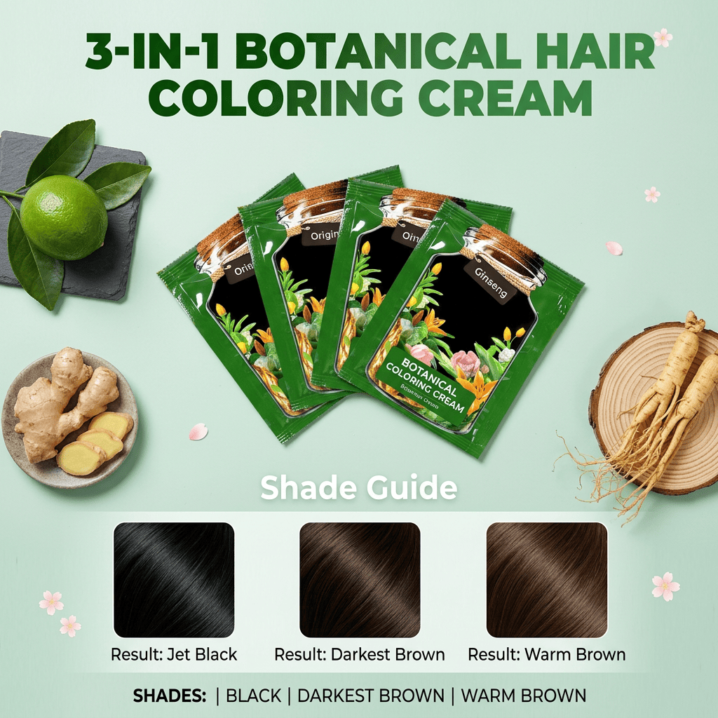 🔥Flash Sale💖 3-In-1 Botanical Hair Coloring Cream