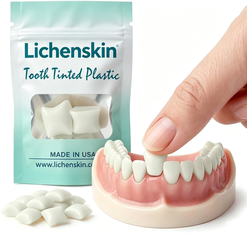 Lichenskin® Tooth Tinted Plastic - Natural Color - Temporary Tooth - Made in USA
