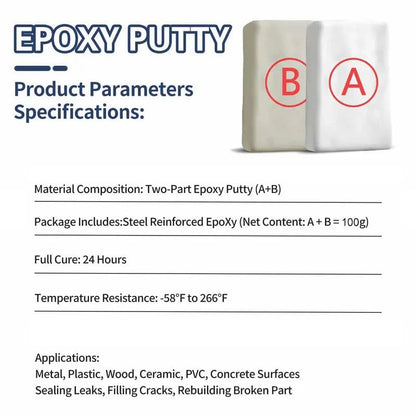 💥SAVE 50% NOW🏠Steel Reinforced Epoxy Repair Putty — Universal Glue for Metal, Wood, Plastic