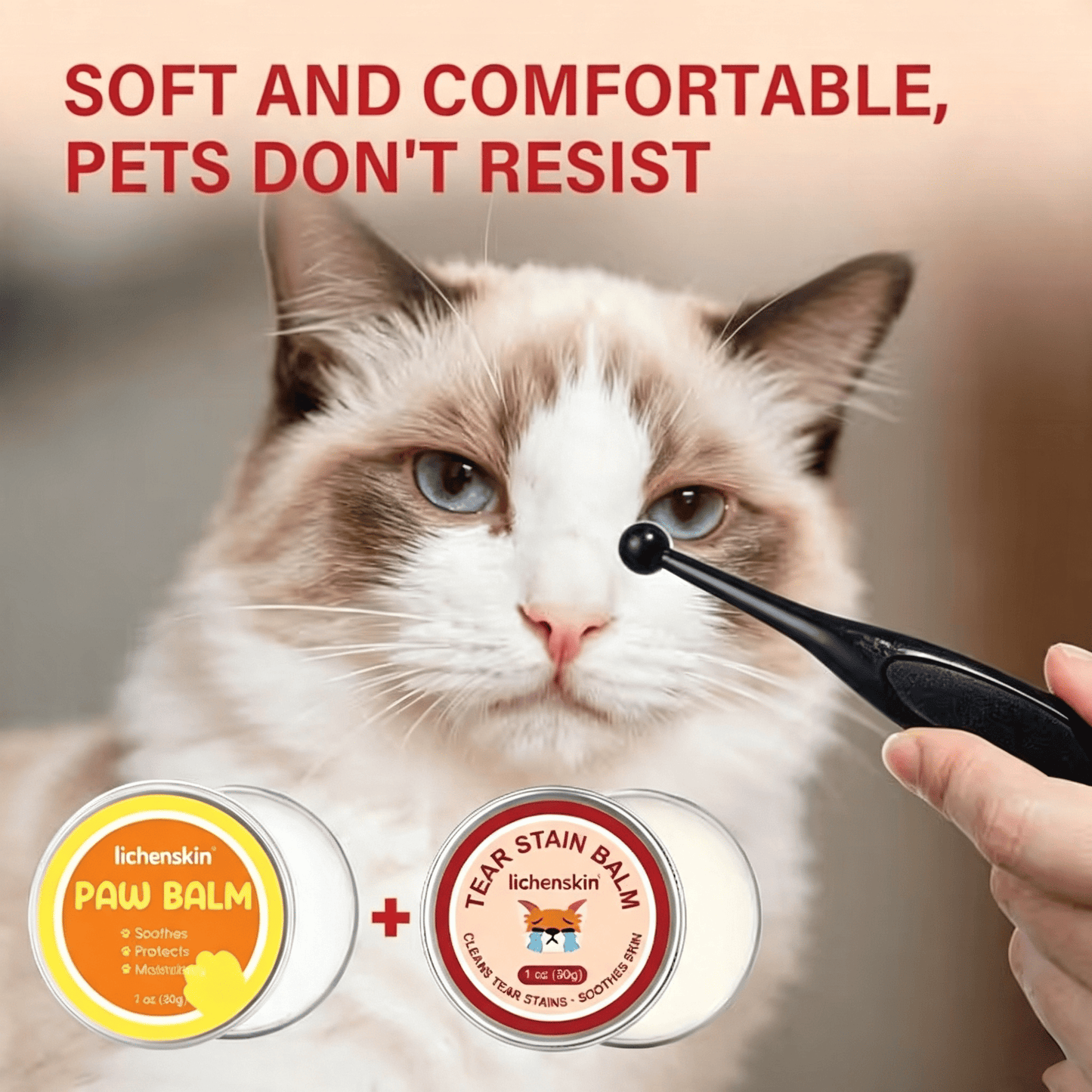 ⚡Remove In Two Weeks🐈🐕Lichenskin® Pet Tear Stain Protection Cream & Brush Set