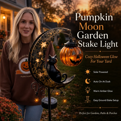 🎃 Halloween Early Bird Sale 🔥 | 49% OFF Pumpkin Moon Garden Stake Light