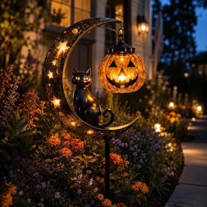🎃 Halloween Early Bird Sale 🔥 | 49% OFF Pumpkin Moon Garden Stake Light