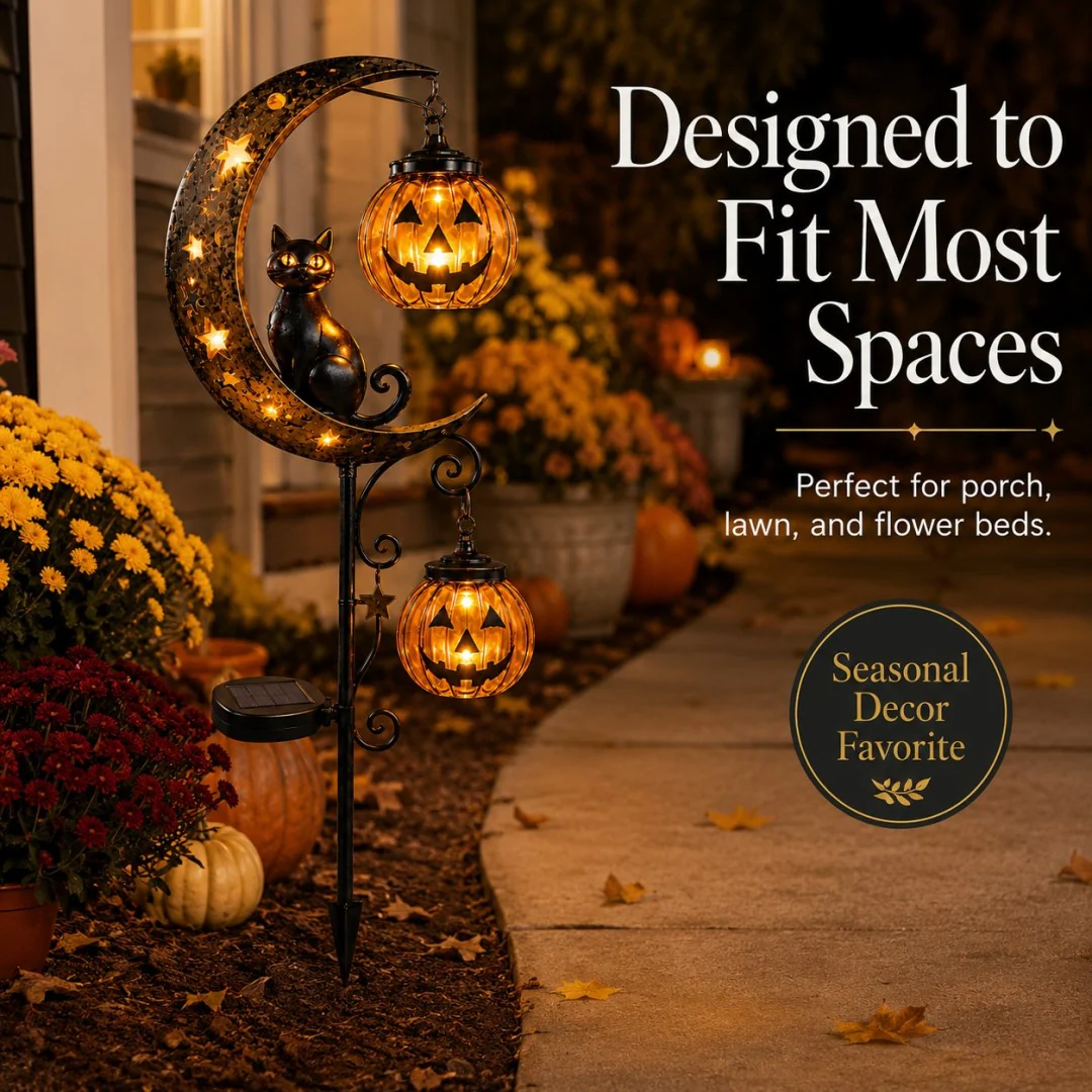🎃 Halloween Early Bird Sale 🔥 | 49% OFF Pumpkin Moon Garden Stake Light