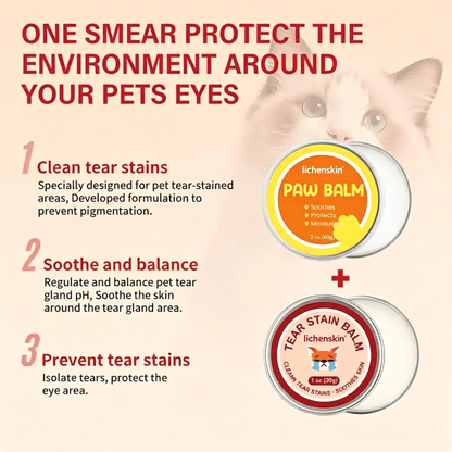 ⚡Remove In Two Weeks🐈🐕Lichenskin® Pet Tear Stain Protection Cream & Brush Set